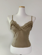 Cowgirl y2k vintage lace top