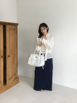 Airy shell see-through shirt (7c)