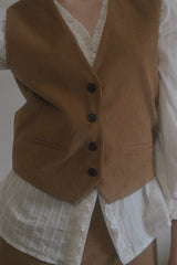 Early corduroy vest_camel