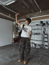 セグプリントクロップ半袖Tシャツ