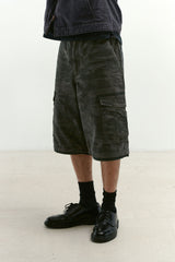 Camo Field Cargo Shorts (Washed Gray)