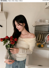 #LH Ribbon Off Shoulder Wool Knit (2color)