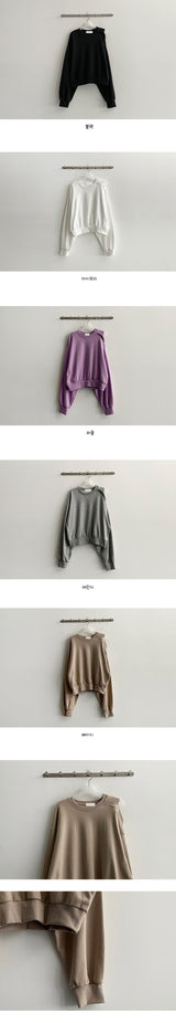 Rudy Unbalanced Open Shoulder Cropped Sweatshirt