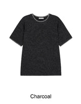 [1+1] Reton Stitch Muscle Knit Short Sleeve Tee