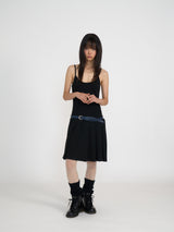 PLEATS MIDI ONE-PIECE (BLACK)
