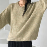 ワンアルパカウールボカシVネックニット