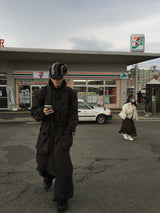 Fine Over Long Hooded Jacket 3C
