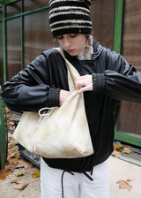 Jeanne Leather Shoulder Bag_Crack Beige