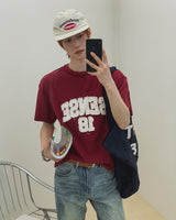 Cento Patch Lettering Short Sleeve T-shirt