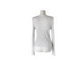 Heo See-through Ribbed Button Slim Cardigan
