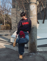K Color Matching Layered Sweatshirt