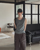 Node Stud Ribbed Sleeveless