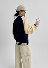[MADE] ドネルカラーリングニットジップアップ