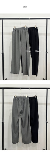 [SET UP가능] プリーツバンディングワイドパンツ (2color)