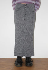 (Lining Brushed) ボカシボタンニットスカート
