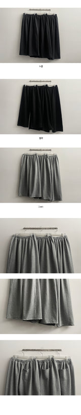[3-length][S–3XL]NIT カットワイドスウェットパンツ (3 colors)