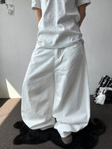 Jepeni Dot Back Detail Balloon Cotton Pants 3color