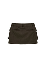 wool pk skirt (brown)