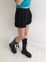 Ellen Button Roll-Up Shorts