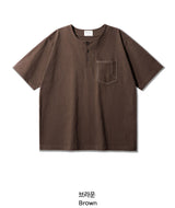 26SS★ ジーンヘンリーネック半袖Tシャツ