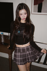 Preppy Pleats A-line Pants Skirt