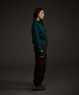 W COLOR MIX KNIT ZIP-UP CARDIGAN GREEN
