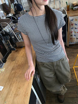 ルツピンタックコットンワイドパンツ
