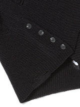 DAMAGE OFF SHOULDER KNIT BLACK