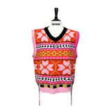 Pink Pattern Knit Vest
