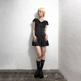 CURVED LINE FLARED DRESS