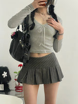 Lace Ribbon Long Sleeve