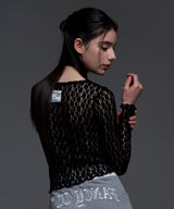 [NF] POIN LACE LAYERED TEE (BLACK)_F24QB283