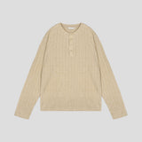 ASCLO ヘンリーネックニットロングT (4color)