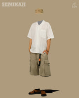 RO Pocket Circle Belted Shorts 