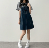 Monthly pocket suspender dress