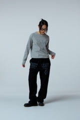 EEERRR Distorted Logo raglan long sleeve (Melange)