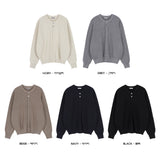 LMN Meto Oversized-Fit Slit Hidden Cardigan (5 colors)