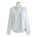Soft Palette Panel-Cut Collar Shirt Blouse