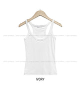 [U-BASIC] Boldy Line Ribbed Crop Sleeveless