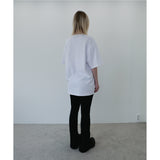 メタリックリボンTシャツ - WHITE