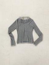 シフォンレイヤードニット