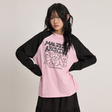 マルチーズアーカイブライングラフィック長袖Tシャツ