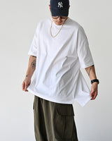 BT オーバーサイズスリットショートスリーブTシャツWH