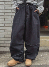 ラオンダートノンフェードバルーンデニムパンツ