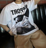 SUPORT グラフィックオーバーサイズTシャツ