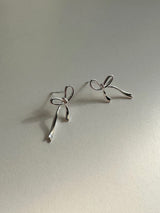 [92.5silver] Flow ribbon earring