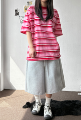 ドゥギー ストライプ オーバーサイズ Tシャツ 3カラー