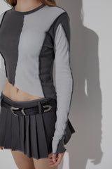 CHINO PLEATS SKIRT