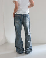 Boy Fit Straight Wide Bootcut Jeans