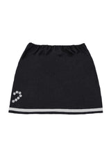 ハーフハートデニムスカート (black)